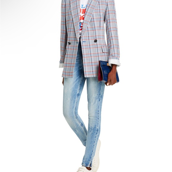 Rag & Bone Plaid Elise Wool Blazer Size 4 $550 - Picture 2 of 6